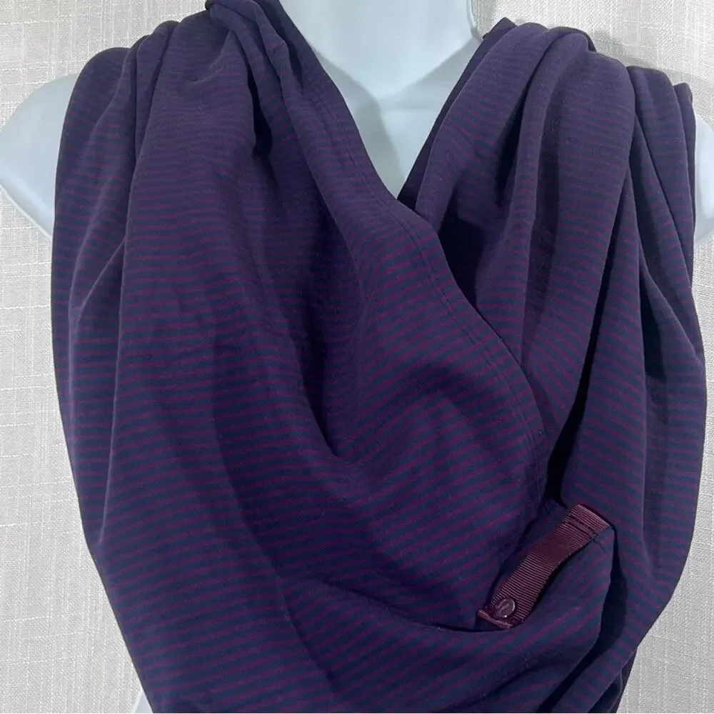 Lululemon Athletica Vinyasa Scarf *Rulu Hyper Stripe Plum / Plum O/S
